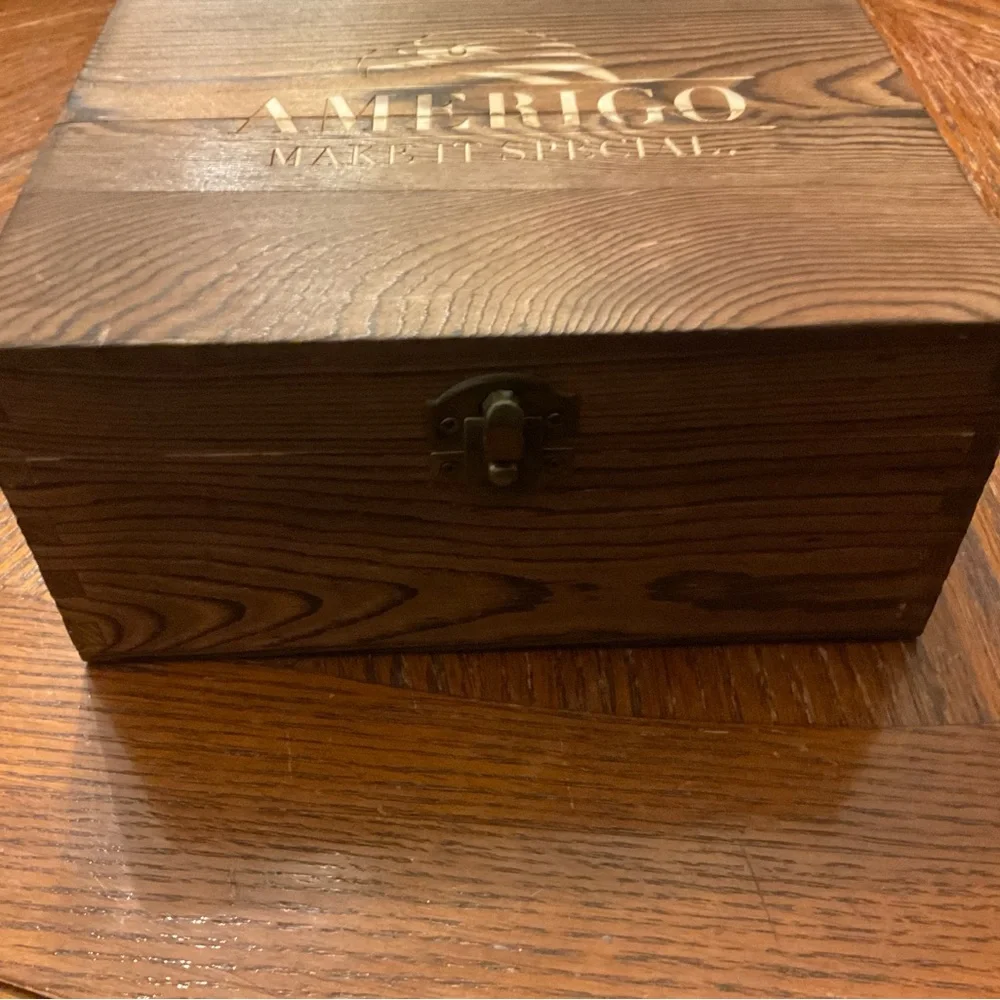 š„Amerigo āMake It Specialā Whiskey Glasses & Stone Ice Cubes Wooden Box Set! - Picture 5 of 14